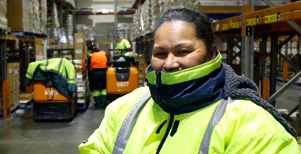 woolworths employee participating in safety training